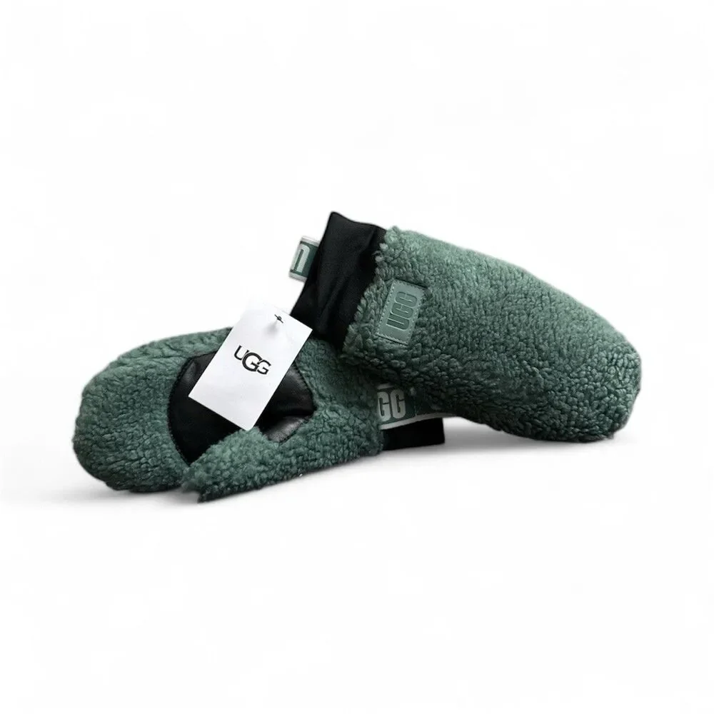 UGG Mittens Small/Medium Aloe Vera Green Fleece Logo Tape  New with tag